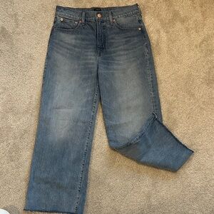J. Crew Cropped Wide Leg Jeans